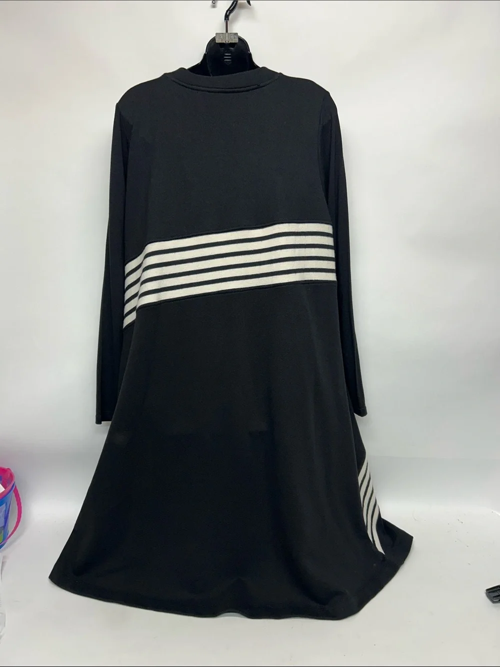 CECILE RELAXED DRESS, STRIPES URBAN by Alembika Black dress size 3x - Picture 4 of 6